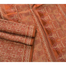 Load image into Gallery viewer, Sanskriti Vintage Peach Heavy Saree 100% Pure Satin Silk Woven Fabric Sari

