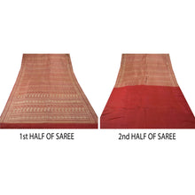 Load image into Gallery viewer, Sanskriti Vintage Red Heavy Saree Art Silk Banarasi Brocade Woven Fabric Sari
