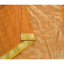 Load image into Gallery viewer, Sanskriti VintageSaffron Heavy Saree Art Silk Banarasi Zari Brocade Fabric Sari

