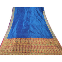Load image into Gallery viewer, Sanskriti Vintage Heavy Saree Art Silk Banarasi Brocade Fabric Sari Blouse Pc
