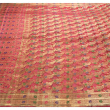 Load image into Gallery viewer, Sanskriti Vintage Heavy Saree Pure Organza Silk Banarasi Brocade 5Yd Fabric Sari
