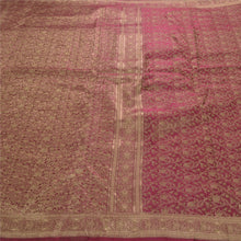 Load image into Gallery viewer, Sanskriti Vintage Heavy Pink Saree 100% Pure Satin Silk Woven Fabric Craft Sari
