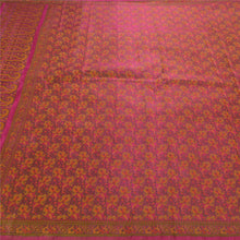 Load image into Gallery viewer, Sanskriti Vintage Pink Heavy Saree 100% Pure Satin Silk Woven Fabric Decor Sari
