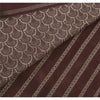 Sanskriti Vintage Brown Heavy Saree Pure Satin Silk Banarasi Brocade Sustainable Fabric Sari
