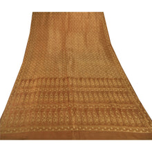 Load image into Gallery viewer, Sanskriti Vintage Brown Heavy Saree 100% Pure Satin Silk Woven Fabric Craft Sari
