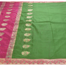 Load image into Gallery viewer, Sanskriti Vintage Green Heavy Saree 100% Pure Silk Banarasi Brocade Fabric Sari
