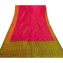 Load image into Gallery viewer, Sanskriti Vintage Pink Heavy Saree Blend Silk Woven Banarasi Brocade Fabric Sari
