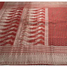 Load image into Gallery viewer, Sanskriti Vintage Dark Red Heavy Saree Pure Satin Silk Banarasi Brocade Fabric Zari Sari
