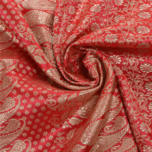 Load image into Gallery viewer, Sanskriti Vintage Red Heavy Saree Satin Banarasi Brocade Fabric Craft Zari Sari
