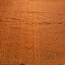 Load image into Gallery viewer, Sanskriti Vintage Dark Orange Heavy Saree 100% Pure Silk Woven Sari Craft Fabric
