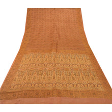 Load image into Gallery viewer, Sanskriti Vintage Brown Heavy Saree 100% Pure Satin Silk Woven Fabric Sari
