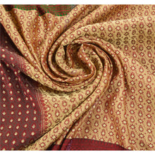 Load image into Gallery viewer, Sanskriti Vintage Cream Heavy Saree Pure Satin Silk Banarasi Brocade Fabric Sari
