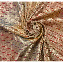 Load image into Gallery viewer, Sanskriti Vintage Heavy Saree Satin Woven Brocade Banarasi Sari Zari Work Fabric
