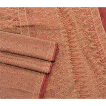 Load image into Gallery viewer, Sanskriti Vintage Brown Heavy Saree Satin Silk Woven Fabric 5 Yard Paisley Sari

