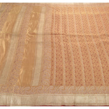 Load image into Gallery viewer, Sanskriti Vintage Heavy Saree Pure Satin Silk Woven Brocade Banarasi Sari Fabric
