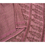 Sanskriti Vintage Purple Heavy Saree 100% Pure Satin Silk Woven Fabric 5 Yd Sari