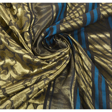 Load image into Gallery viewer, Sanskriti Vintage Blue Heavy Saree 100% Pure Cotton Woven Brocade Sari Fabric
