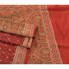 Load image into Gallery viewer, Sanskriti Vintage Red Heavy Saree 100% Pure Satin Silk Woven Fabric 5 Yd Sari
