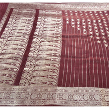 Load image into Gallery viewer, Sanskriti Vintage Purple Heavy Saree 100% Pure Satin Silk Brocade/Banarasi Fabric Sari
