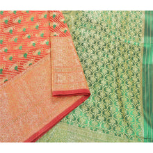 Load image into Gallery viewer, Sanskriti Indian Vintage Red Heavy Saree Art Silk Woven Fabric Paisley Sari
