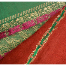 Load image into Gallery viewer, Sanskriti Vintage Green Heavy Saree Art Silk Woven Brocade/Banarasi Fabric Sari
