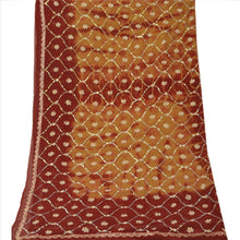Load image into Gallery viewer, Vintage Dupatta Long Stole Georgette Maroon Scarves Hand Beaded Leheria Hijab

