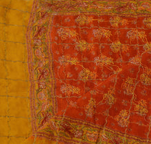 Load image into Gallery viewer, Vintage Dupatta Long Stole Pure Silk Saffron Scarves Hand Beaded Woven Hijab
