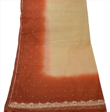 Load image into Gallery viewer, Sanskriti Vintage Dupatta Long Stole Net Mesh Orange Scarves Hand Beaded Hijab
