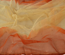 Load image into Gallery viewer, Sanskriti Vintage Dupatta Long Stole Net Mesh Orange Scarves Hand Beaded Hijab
