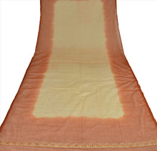 Load image into Gallery viewer, Sanskriti Vintage Dupatta Long Stole Net Mesh Orange Scarves Hand Beaded Hijab
