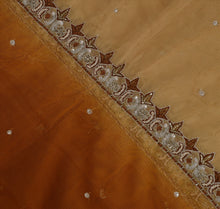 Load image into Gallery viewer, Sanskriti Vintage Dupatta Long Stole Net Mesh Brown Hijab Hand Beaded Wrap Veil
