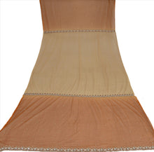 Load image into Gallery viewer, Sanskriti Vintage Dupatta Long Stole Net Mesh Brown Hijab Hand Beaded Wrap Veil
