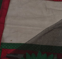 Load image into Gallery viewer, Sanskriti Vintage Dupatta Long Stole Net Mesh Black Hijab Embroidered Wrap Veil
