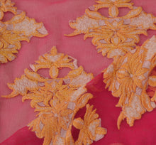 Load image into Gallery viewer, Sanskriti Vintage Dupatta Long Stole Net Mesh Pink Hijab Embroidered Wrap Veil
