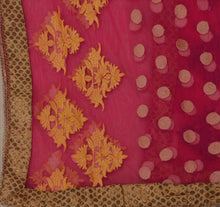 Load image into Gallery viewer, Sanskriti Vintage Dupatta Long Stole Net Mesh Pink Hijab Embroidered Wrap Veil
