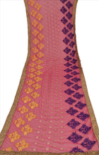 Load image into Gallery viewer, Sanskriti Vintage Dupatta Long Stole Net Mesh Pink Hijab Embroidered Wrap Veil
