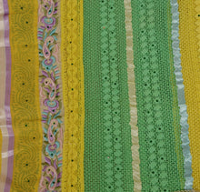 Load image into Gallery viewer, Sanskriti Vintage Dupatta Long Stole Cotton Green Scarves Hand Beaded Hijab
