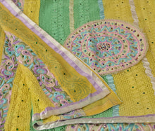Load image into Gallery viewer, Sanskriti Vintage Dupatta Long Stole Cotton Green Scarves Hand Beaded Hijab
