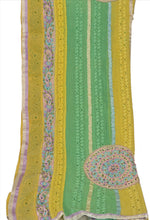 Load image into Gallery viewer, Sanskriti Vintage Dupatta Long Stole Cotton Green Scarves Hand Beaded Hijab
