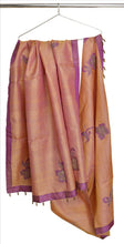 Load image into Gallery viewer, Vintage Dupatta Long Scarf Art Silk Purple Cream Hijab Embroidered Veil Stole

