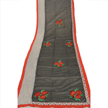 Load image into Gallery viewer, Vintage Dupatta Long Stole Art Silk White Black Veil Embroidered Wrap Hijab
