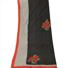 Load image into Gallery viewer, Vintage Dupatta Long Stole Art Silk White Black Veil Embroidered Wrap Hijab
