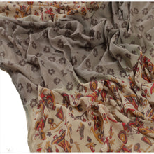 Load image into Gallery viewer, Vintage Dupatta Schal Long Stole Cotton Cream Hijab Printed Wrap Hijab
