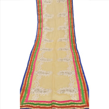 Load image into Gallery viewer, Sanskriti Vintage Dupatta Long Stole Cotton Cream Hijab Embroidered Scarves
