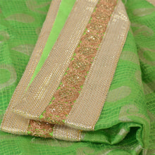 Load image into Gallery viewer, Vintage Dupatta Long Stole Art Silk Green Embroidered Hijab Woven Wrap Veil
