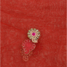 Load image into Gallery viewer, Sanskriti Vintage Dupatta Long Stole Net Mesh Maroon Hijab Hand Beaded Scarves
