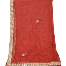 Load image into Gallery viewer, Sanskriti Vintage Dupatta Long Stole Net Mesh Maroon Hijab Hand Beaded Scarves
