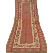 Load image into Gallery viewer, Vintage Dupatta Long Stole Art Silk Maroon Hijab Hand Embroidered Scarves
