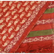 Load image into Gallery viewer, Dupatta Long Stole Handloom Orange Hijab Printed Woven Veil Stole
