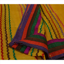 Load image into Gallery viewer, Sanskriti Vintage Dupatta Long Stole Art Silk Yellow Hijab Embroidered Wrap Veil
